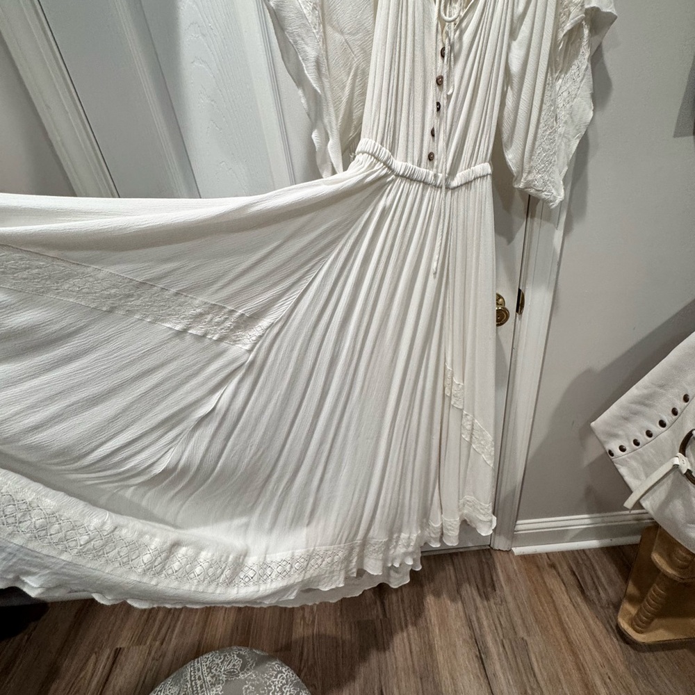 Style Rack Cream Maxi Dress with Button Front - Picture 6 of 6